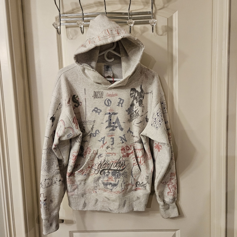 Saint Michael 'BORN x RAISED' Grafitti Hoodie